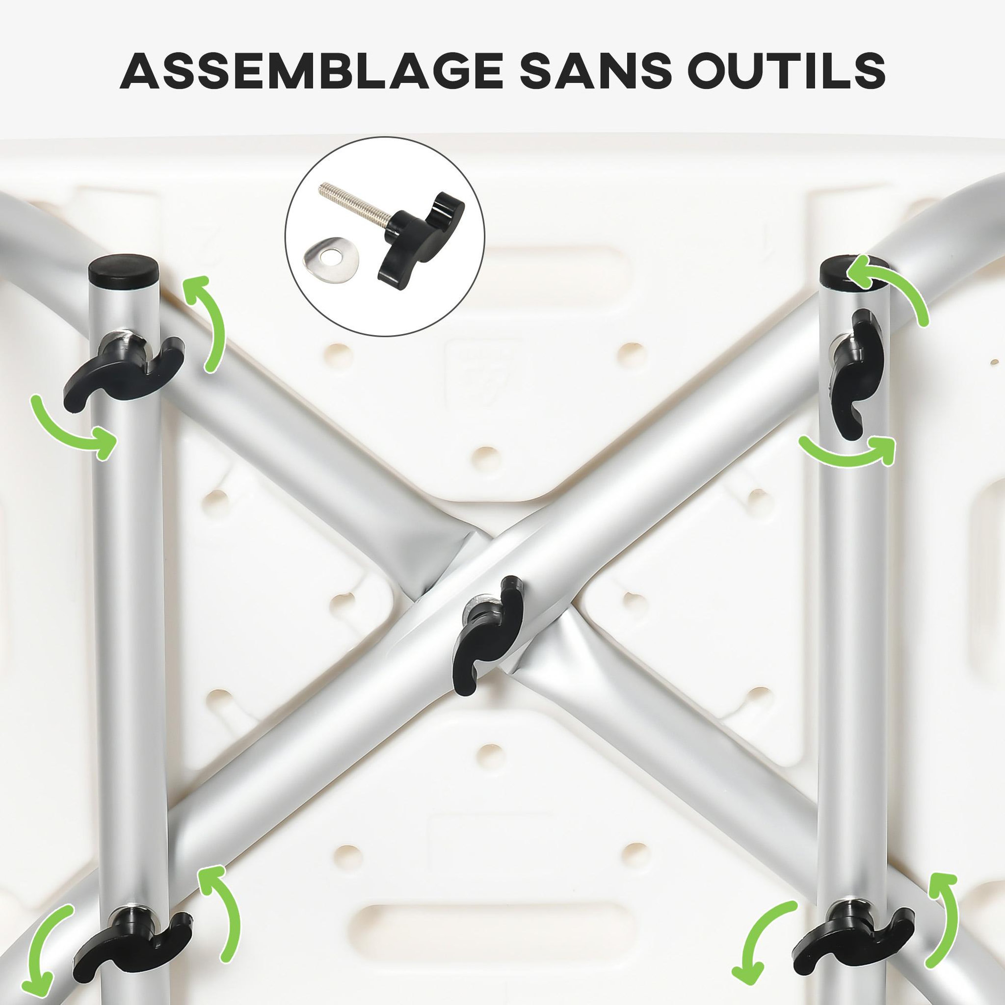 Voir la diapositive 5 : HOMCOM Chaise de douche siège de douche ergonomique hauteur réglable pieds antidérapants charge max. 136 kg alu hdpe vert