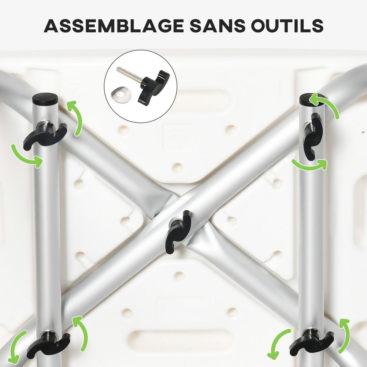 HOMCOM Chaise de douche siège de douche ergonomique hauteur réglable pieds antidérapants charge max. 136 Kg alu HDPE vert