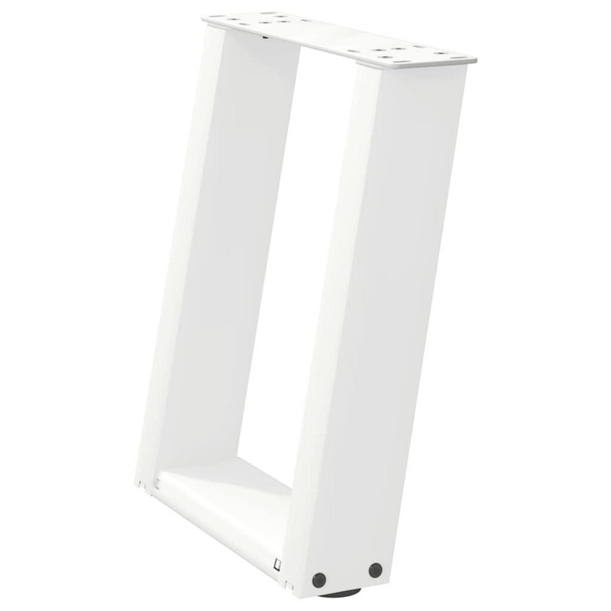 VIDAXL Pieds de table basse forme de U 2 pcs blanc 28x(42-43) cm acier