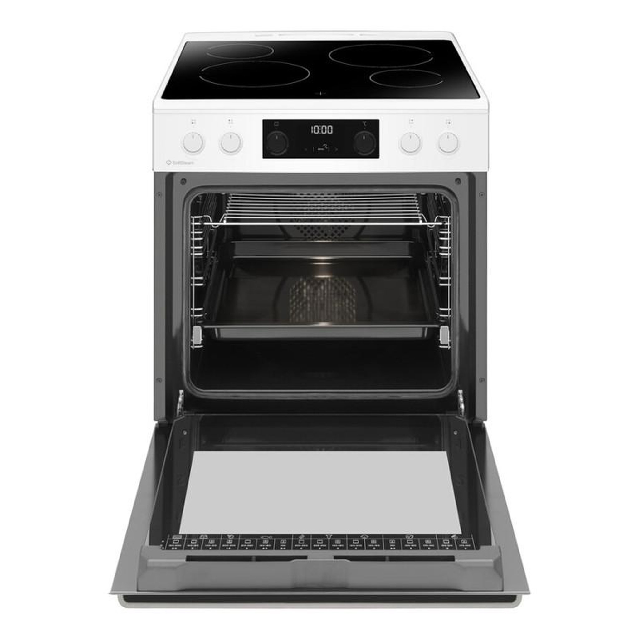 Voir la diapositive 2 : Amica Cuisinière vitrocéramique Amica ACV7005SRW