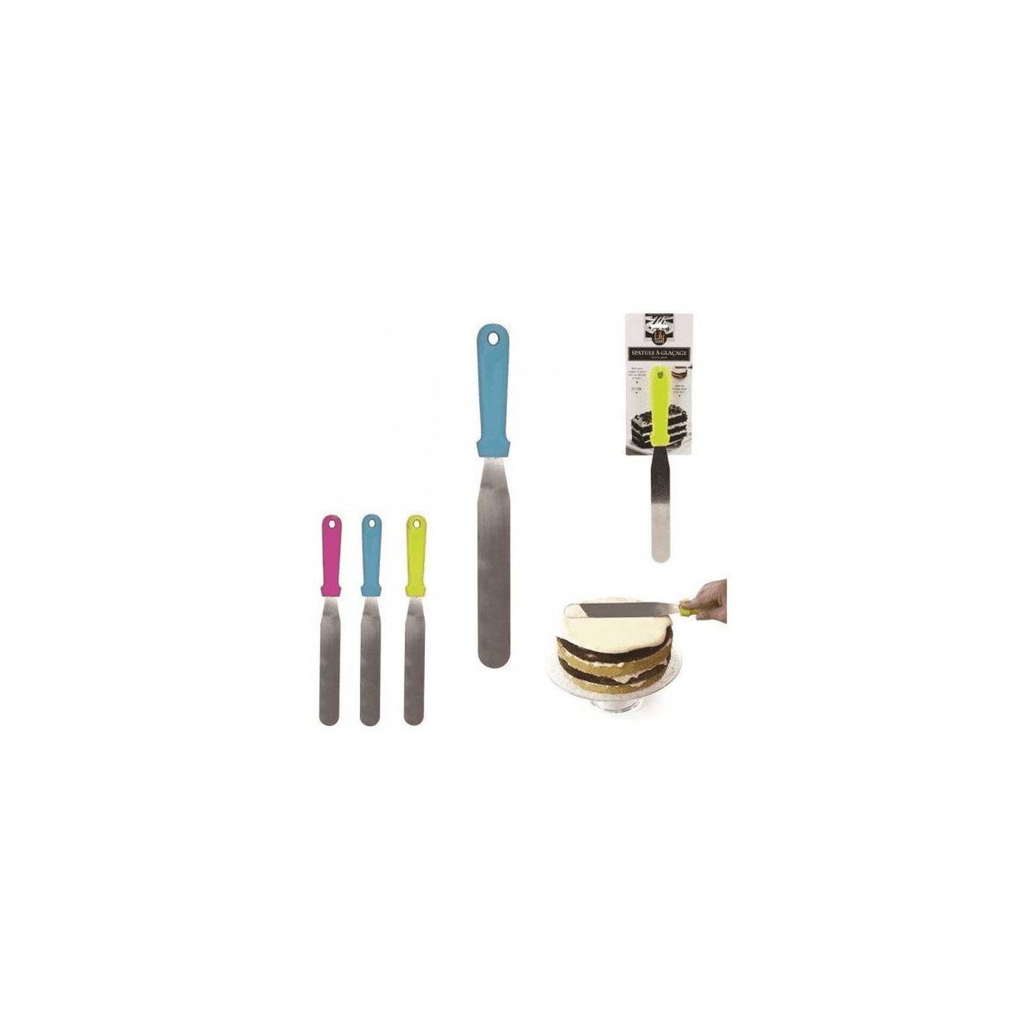Voir la diapositive 3 : Lily Cook Spatule plate pour glacage genoise 3 colori