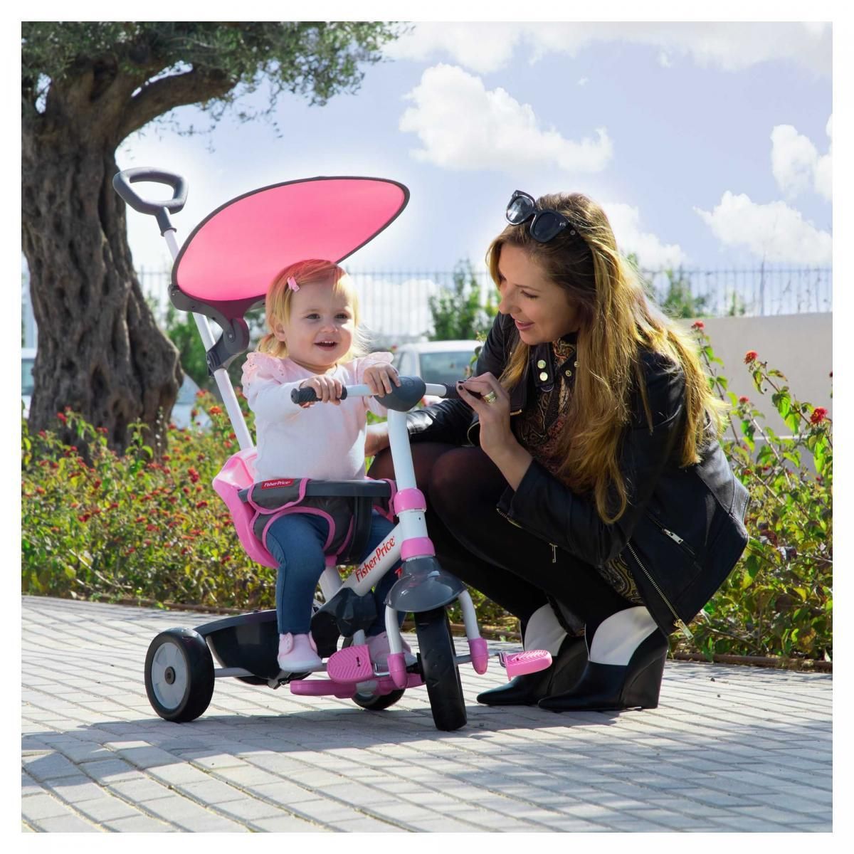 SMARTRIKE Tricycle Fisher Price  3 en 1 Charm Rose