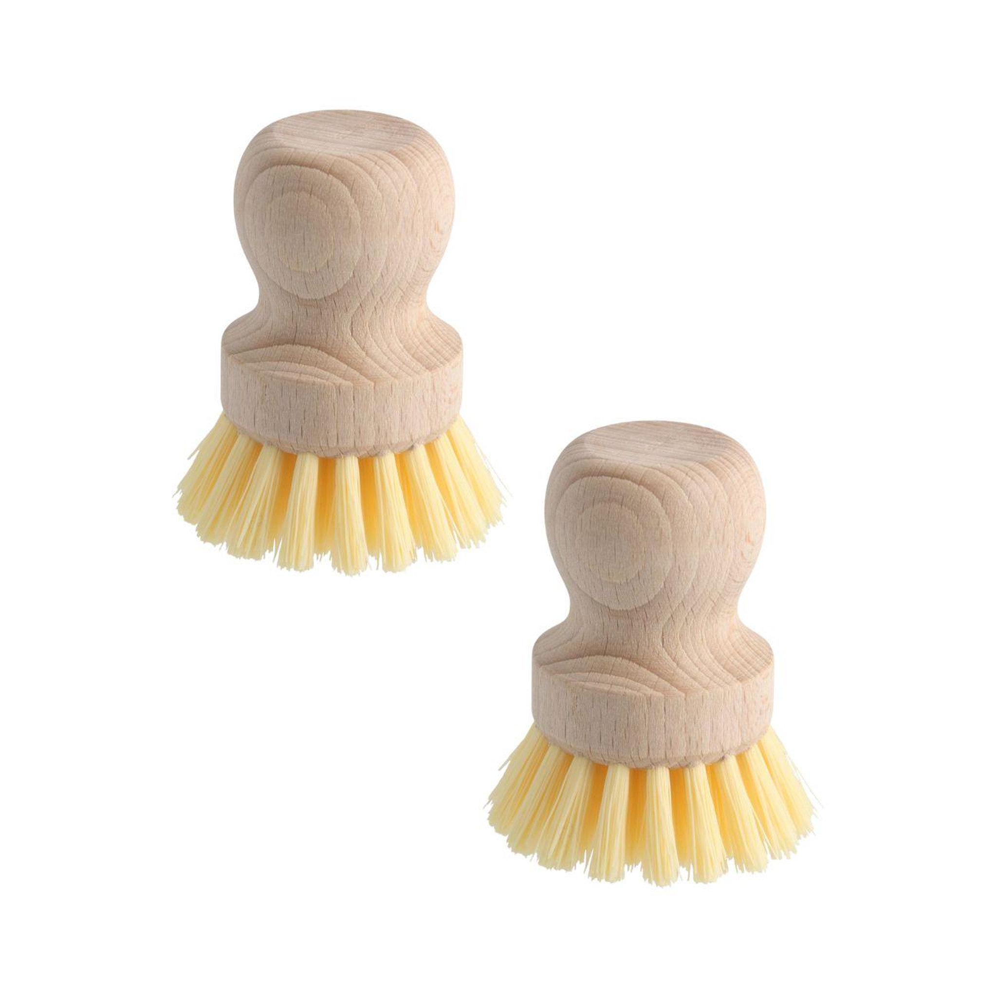Fackelmann Set de 2 brosses à légumes en bois fackelmann nature fsc