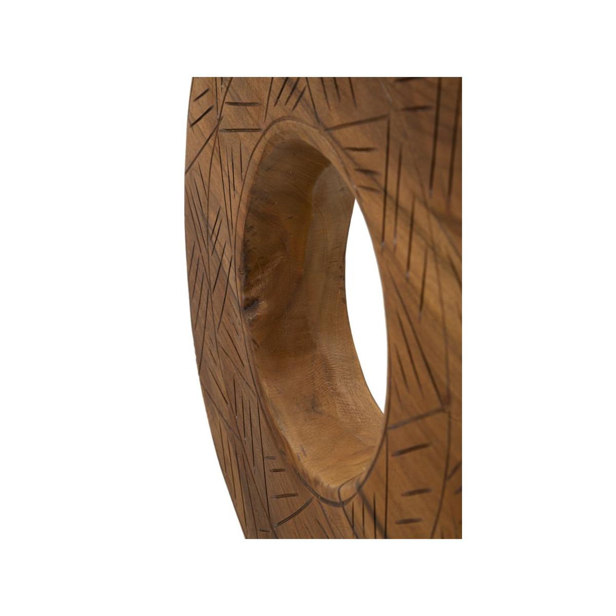 Voir la diapositive 5 : Paris Prix Objet déco rond en teck  dorat  58cm naturel