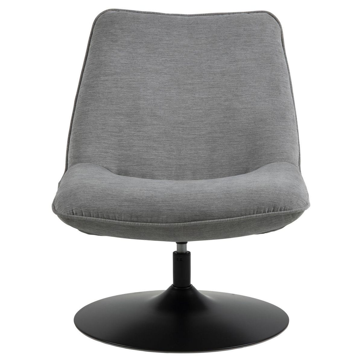 TOILINUX Fauteuil rembourré au style vintage - Gris et Noir