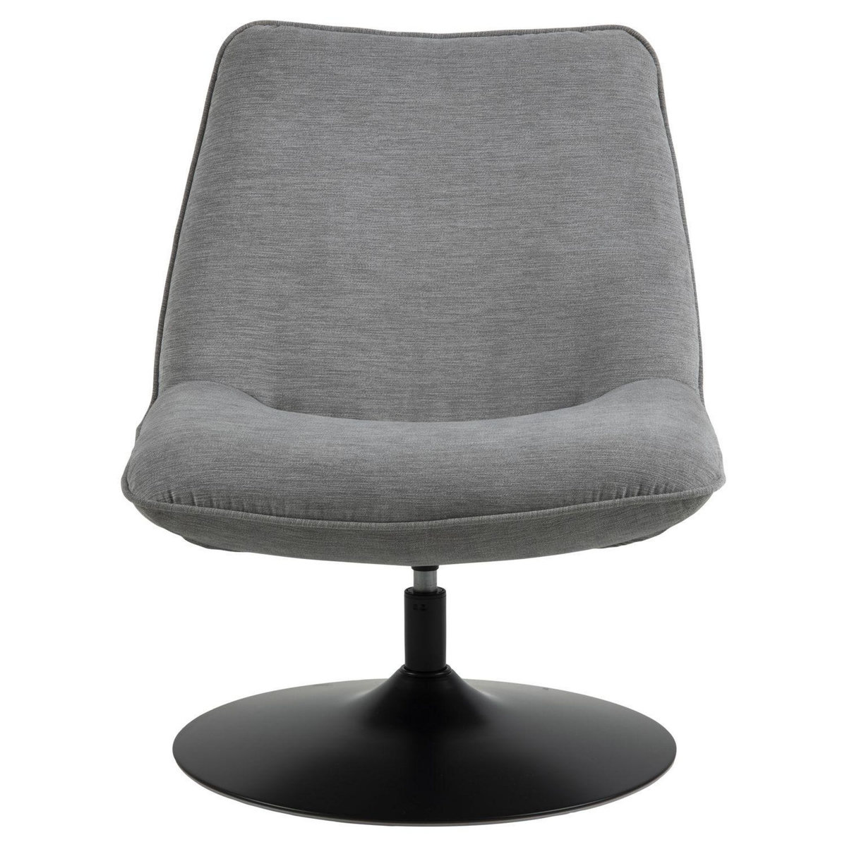 TOILINUX Fauteuil rembourré au style vintage - Gris et Noir