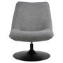 Voir la diapositive 4 : TOILINUX Fauteuil rembourré au style vintage - Gris et Noir