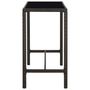 Voir la diapositive 3 : VIDAXL Table de bar de jardin Marron 130x60x110cm Resine tressee verre