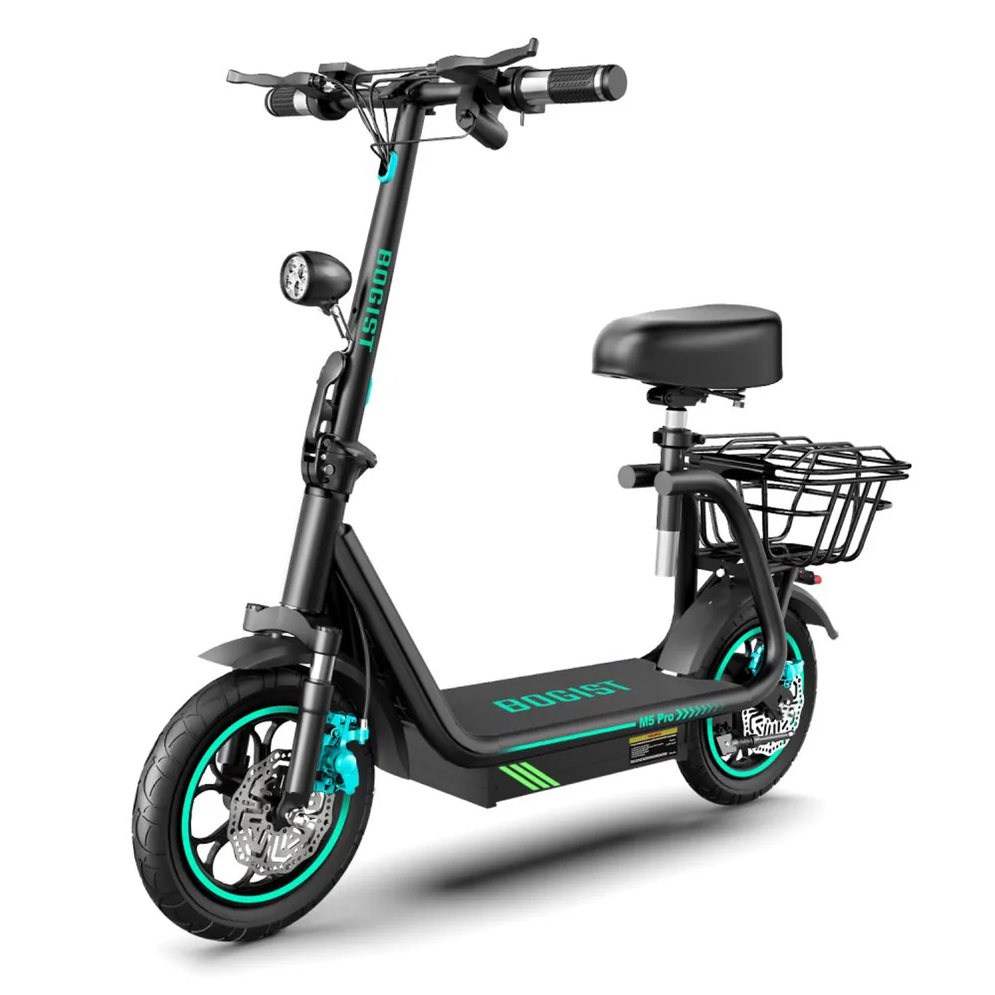 Voir la diapositive 2 : BOGIST Trottinette électrique pliable BOGIST M5 Pro avec siège et panier