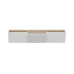 Habitat et Jardin Meuble TV en bois  Neon  - 160 x 32 x 35 cm - Chêne blanc