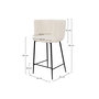 Voir la diapositive 4 : Rendez vous déco Lot de 2 chaises pour îlot central 67 cm en tissu bouclé beige-Rosy