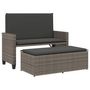 Voir la diapositive 2 : VIDAXL Banc de jardin avec coussins et repose-pied gris resine tressee