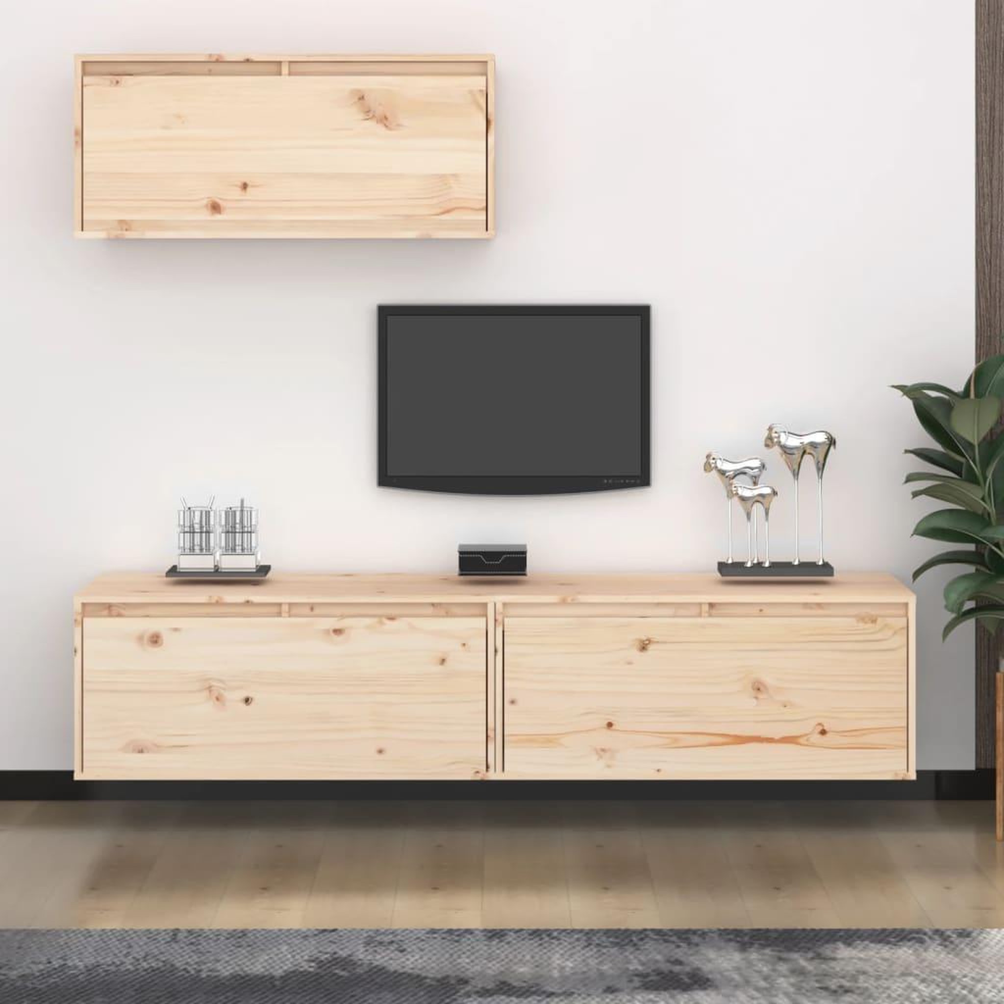 Voir la diapositive 1 : VIDAXL Meubles TV 3 pcs Bois massif de pin