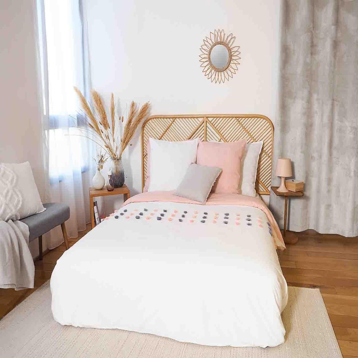 Home collection Parure housse de couette 100% coton 57fils poupie