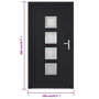 Voir la diapositive 6 : VIDAXL Porte d'entree anthracite 108x200 cm PVC