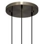 Voir la diapositive 4 : ATMOSPHERA Lampe Suspension 3 Têtes  Midnight Garden  93cm Or