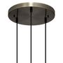 Voir la diapositive 4 : ATMOSPHERA Lampe Suspension 3 Têtes  Midnight Garden  93cm Or