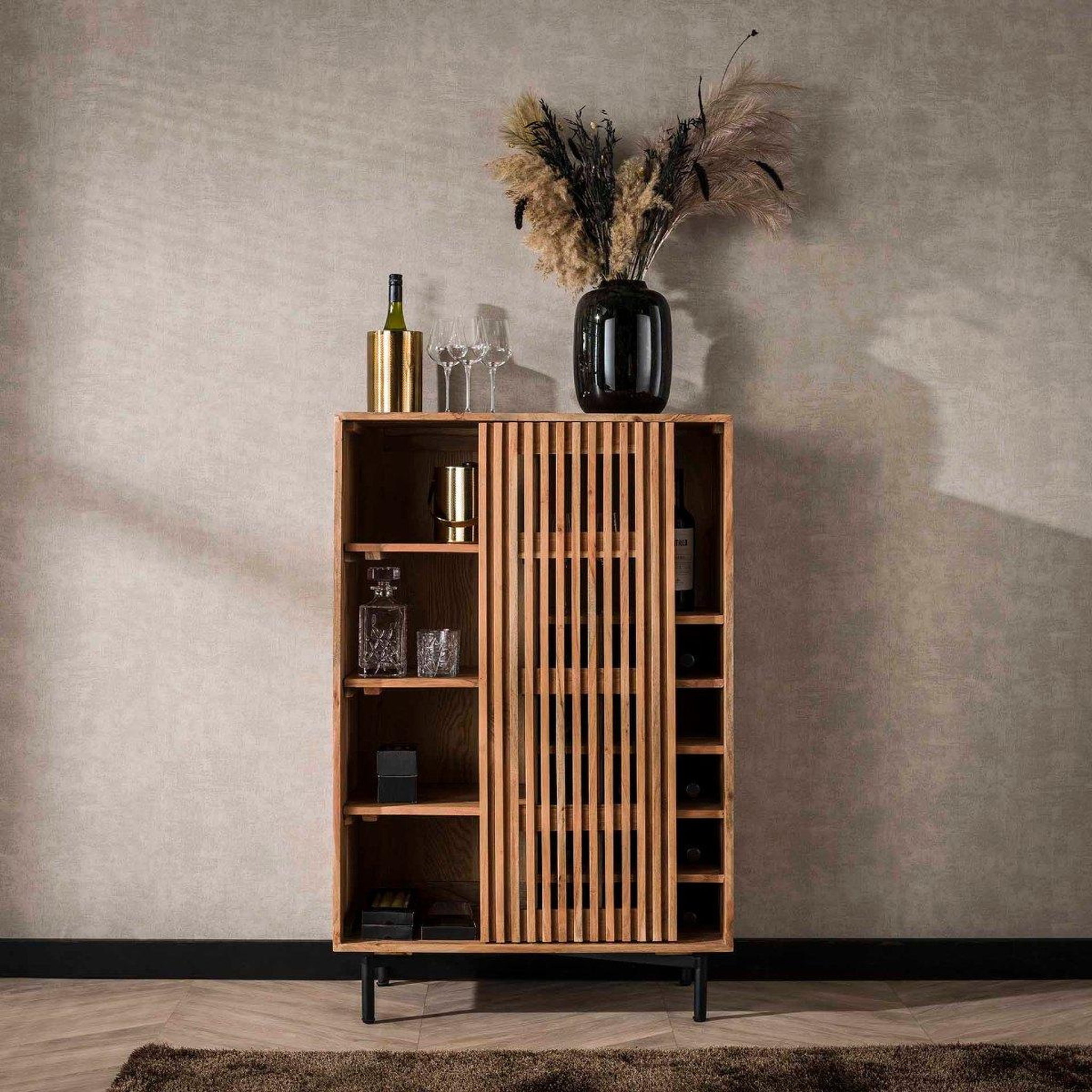 Voir la diapositive 3 : JLC KREATION Armoire à vin en bois massif DELIS