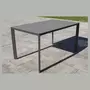 DCB GARDEN Table de jardin rectangulaire - 4/6 places - Aluminium laqué et peinture - Anthracite - EPOXY MEET