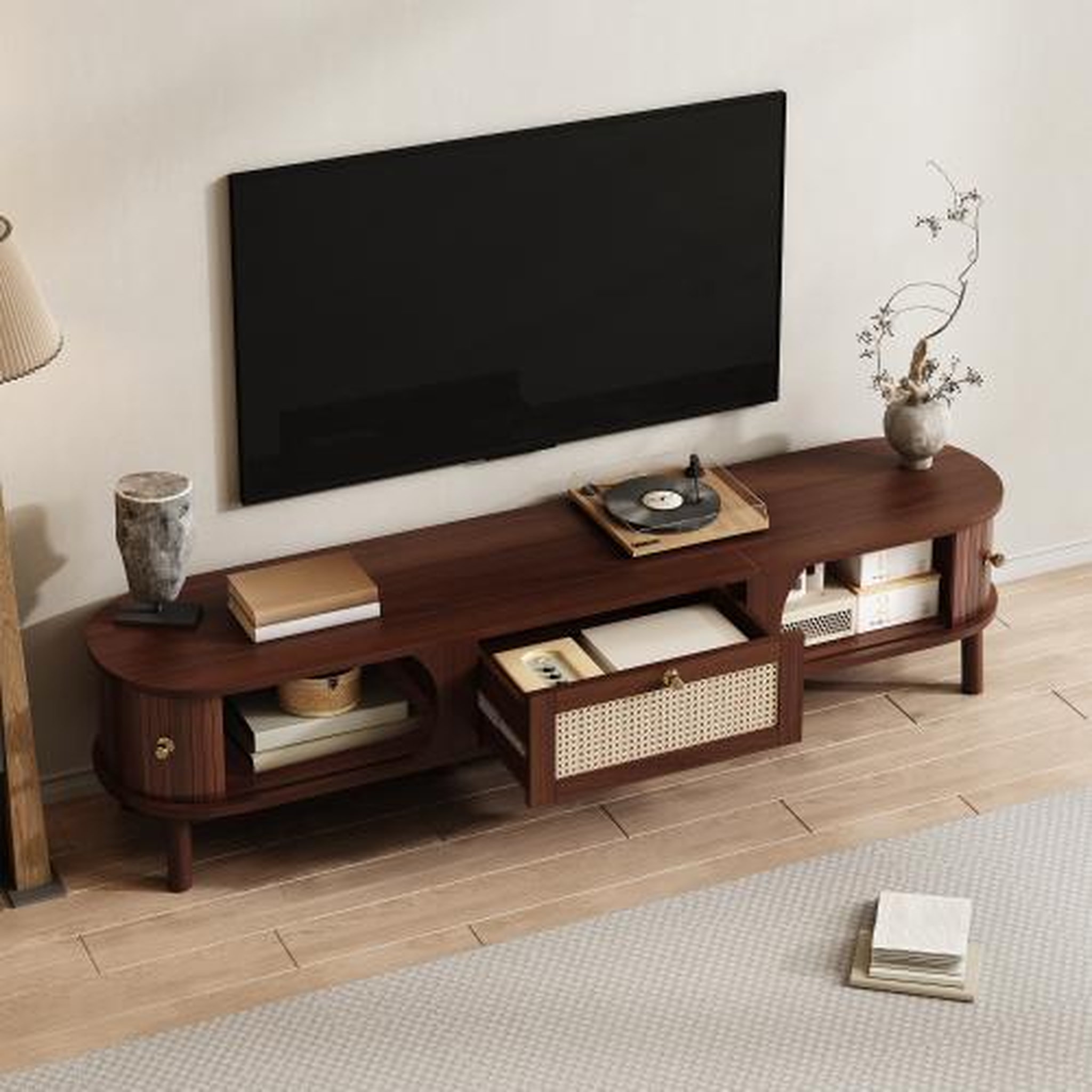 Voir la diapositive 5 : MERAX Meuble tv naturel 170 cm panneau de particules