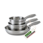 Voir la diapositive 1 : Fackelmann Batterie de cuisine avec 1 poêle de cuisson 28 cm et 3 casseroles 14/16/18 cm en inox sans PFAS Fackelmann Vita3
