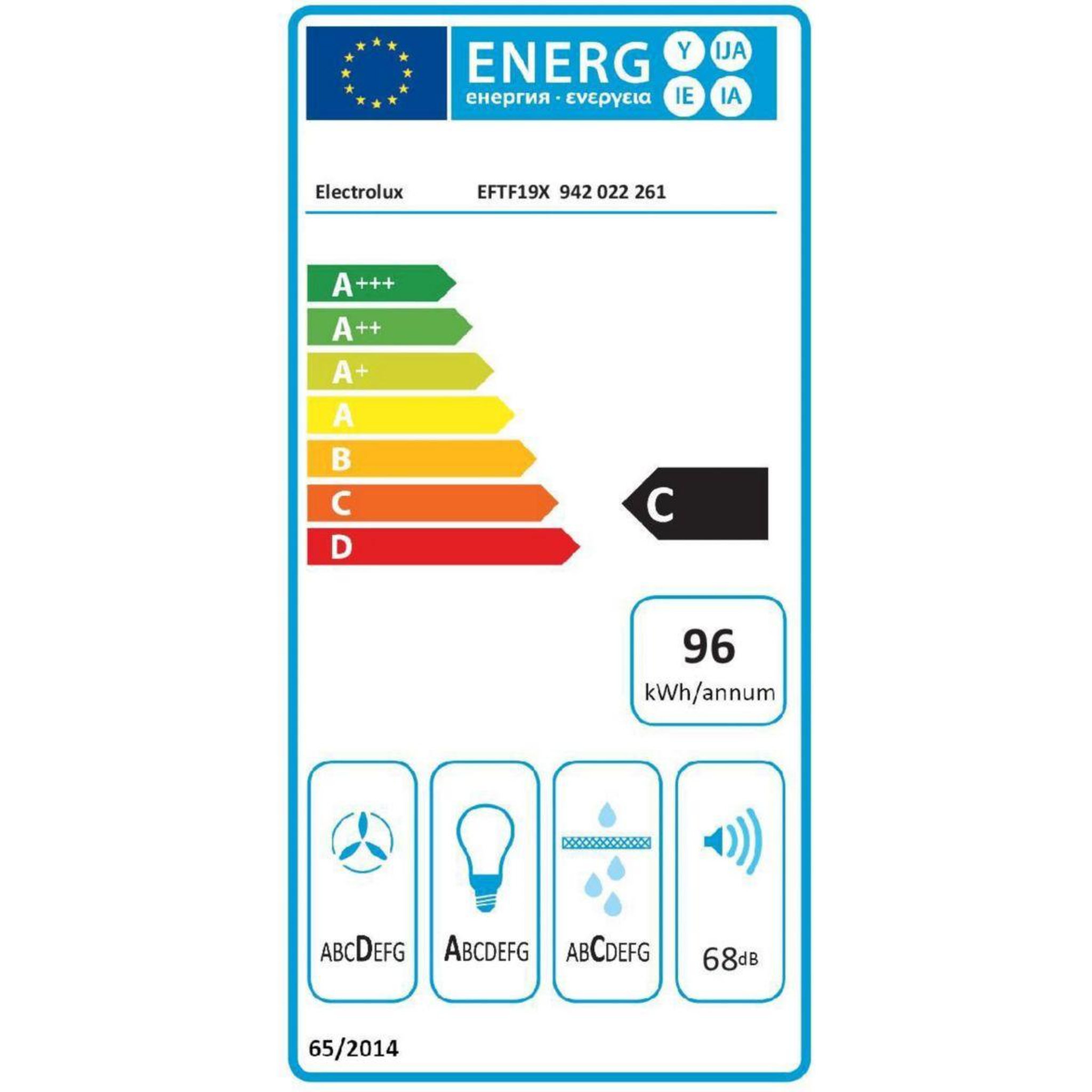 Voir la diapositive 6 : ELECTROLUX Hotte décorative murale Electrolux EFTF19X