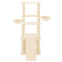 Voir la diapositive 3 : VIDAXL Arbre a chat avec griffoirs en sisal creme 133 cm