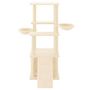 Voir la diapositive 3 : VIDAXL Arbre a chat avec griffoirs en sisal creme 133 cm