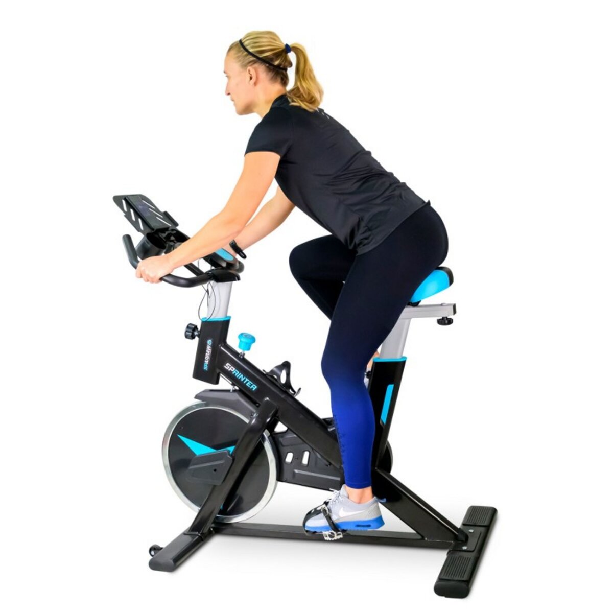 SPARRAW Vélo Spinning SPRINTER - Exercice bike avec roue d'inertie 13Kg - Cardio et Fitness training