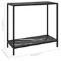 Voir la diapositive 6 : VIDAXL Table console Noir 80x35x75 cm Verre trempe