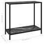 Voir la diapositive 6 : VIDAXL Table console Noir 80x35x75 cm Verre trempe