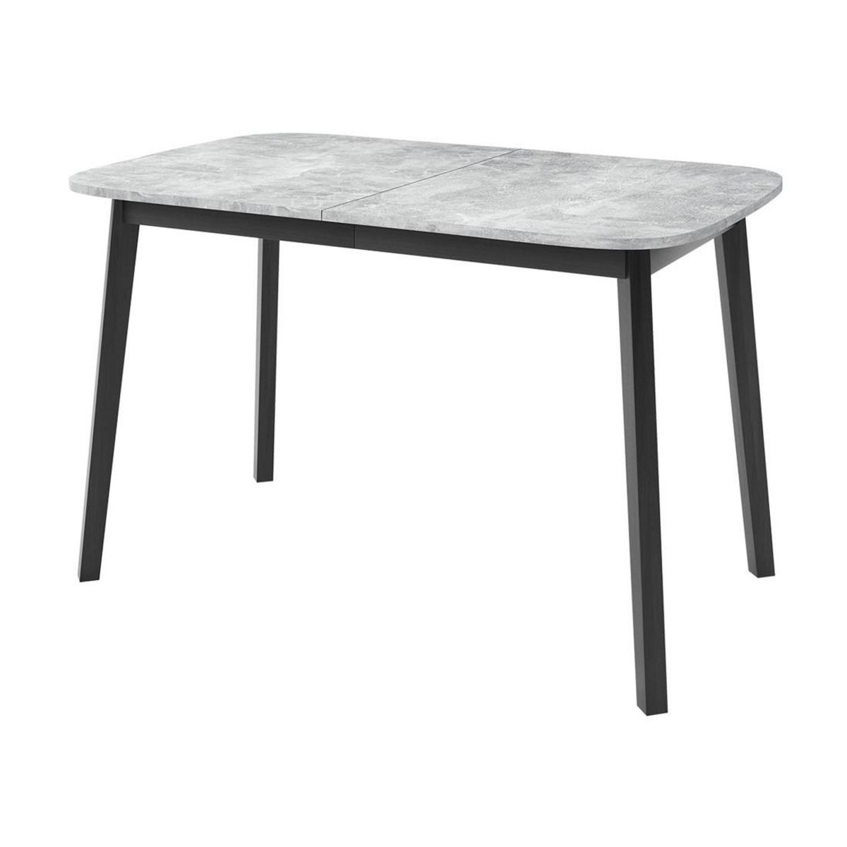 BEST MOBILIER Magov - table à manger extensible - gris et noir - 4 personnes