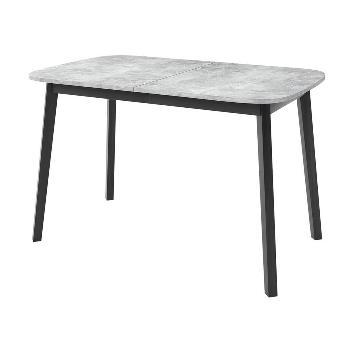 BEST MOBILIER Magov - table à manger extensible - gris et noir - 4 personnes