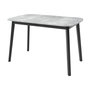 Voir la diapositive 3 : BEST MOBILIER Magov - table à manger extensible - gris et noir - 4 personnes