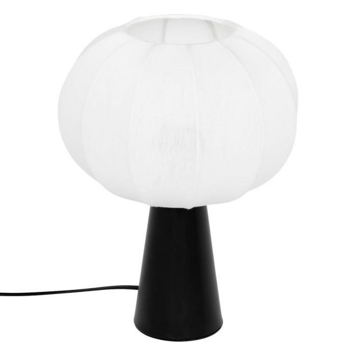 ATMOSPHERA Lampe à Poser en Coton  Tobie  33cm Blanc & Noir