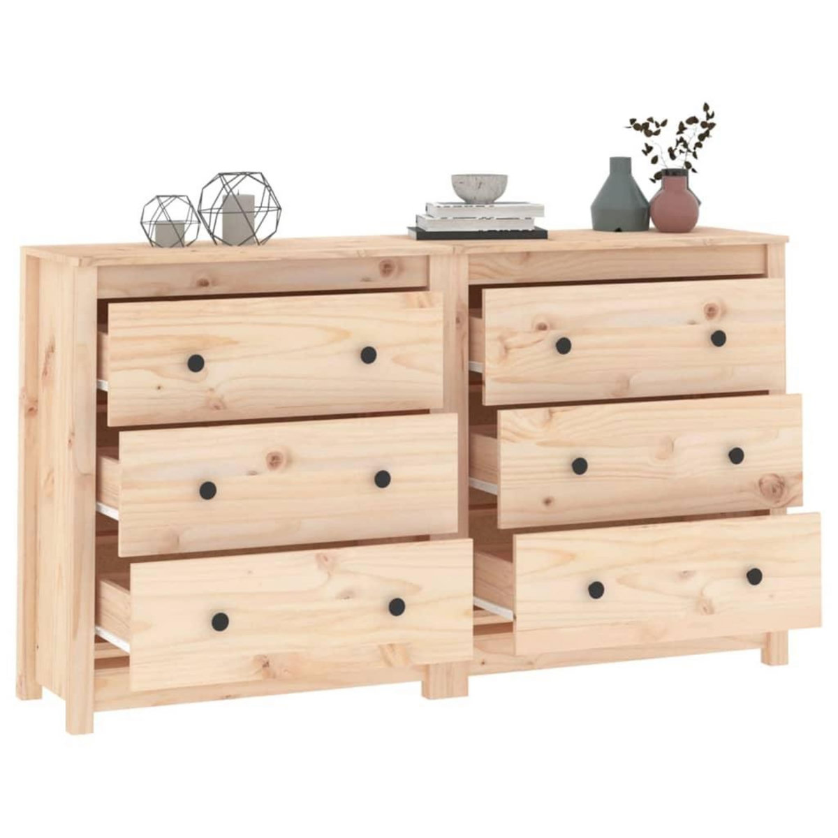 VIDAXL Buffet 140x35x80 cm Bois massif de pin