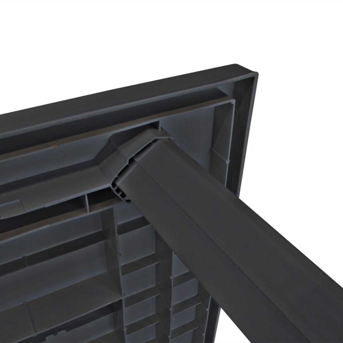 VIDAXL Table de jardin Anthracite 126 x 76 x 72 cm Plastique