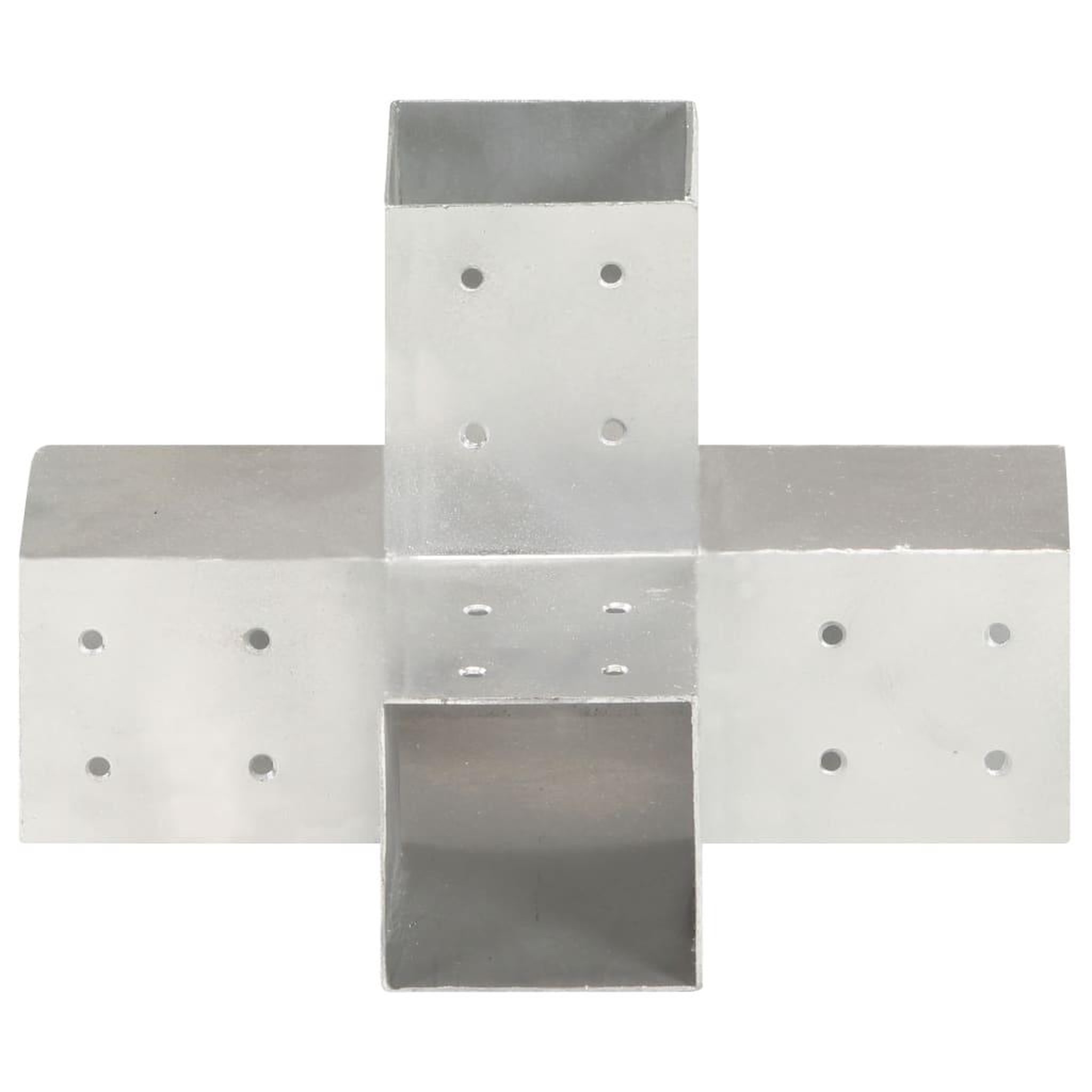 Voir la diapositive 2 : VIDAXL Connecteur de poteau Forme en X Metal galvanise 81x81 mm