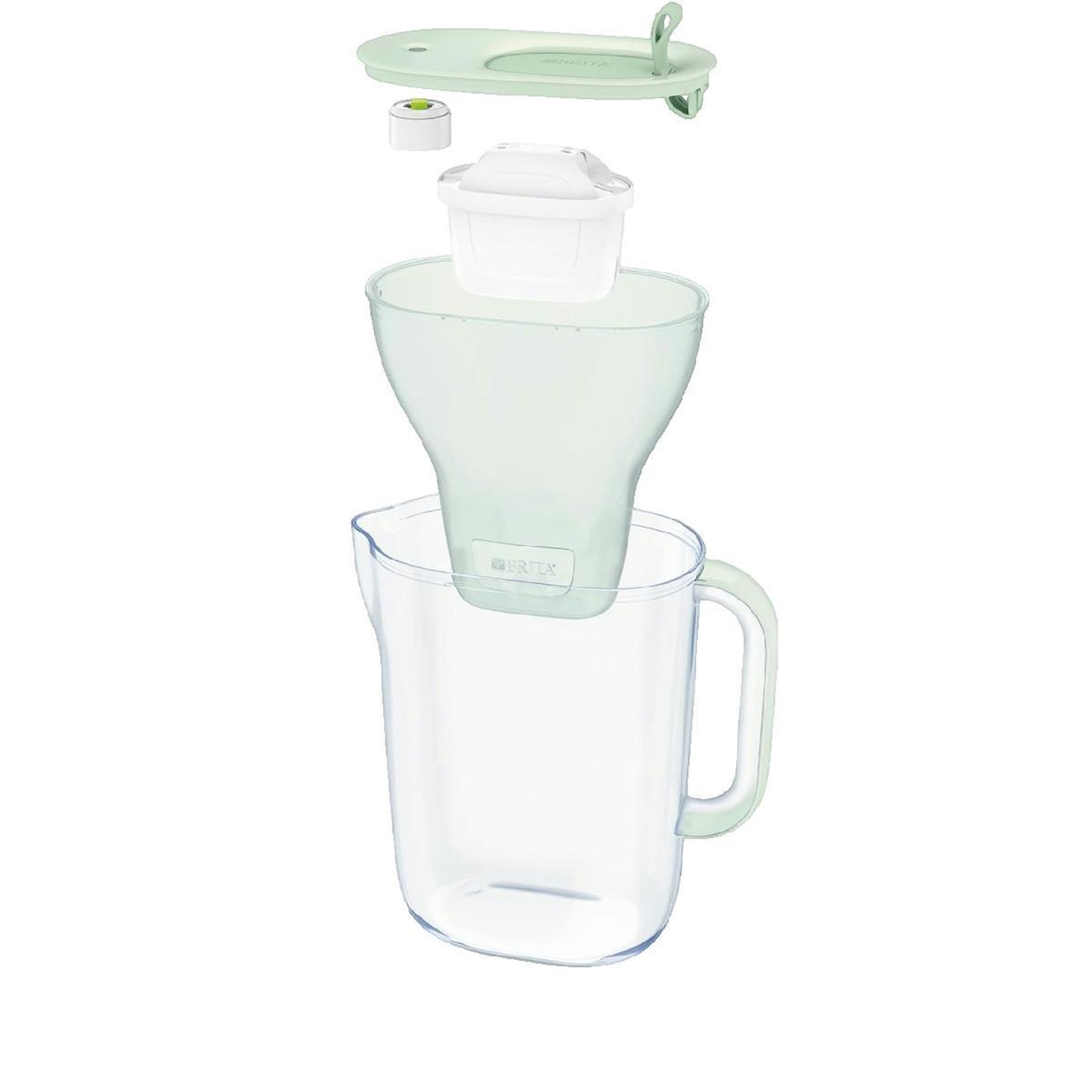 Voir la diapositive 2 : Brita Carafe filtrante Brita Style Eco verre vert transparent
