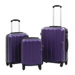 VIDAXL Valise rigide 3 pcs Violet ABS