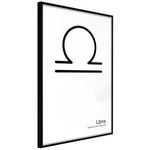 Paris Prix Affiche Murale Encadrée  Zodiac Libra II. Coloris disponibles : Noir, Jaune