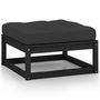 Voir la diapositive 5 : VIDAXL Salon de jardin 11 pcs avec coussins Noir Bois de pin massif