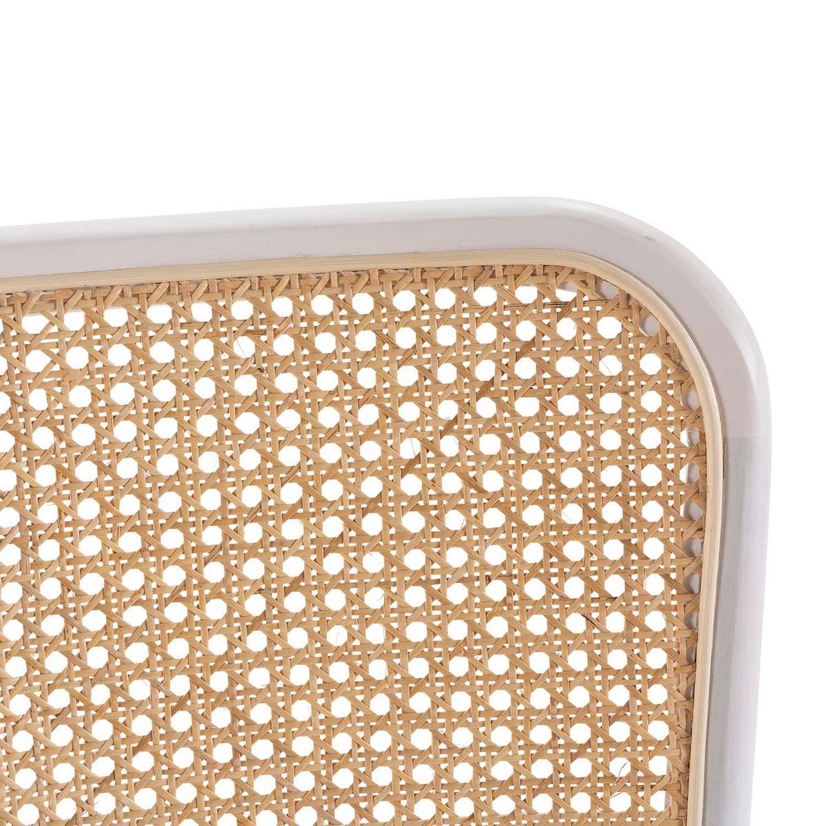 VS VENTA-STOCK Pack de 2 chaises Vesta Couleur Blanc/chêne, Bois Massif et Rotin naturel