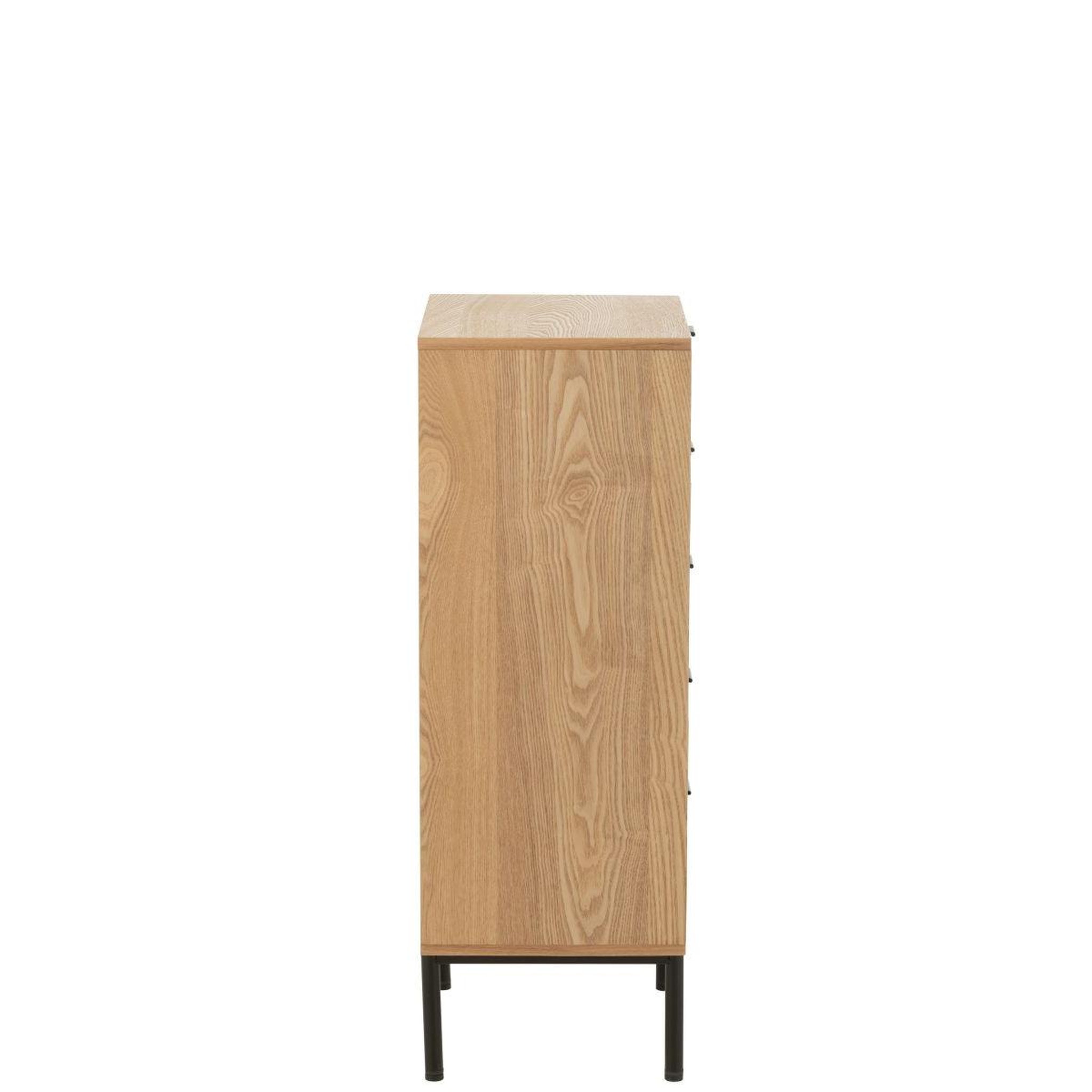 Voir la diapositive 3 : J-LINE Meuble de Rangement Cannage  Kory  100cm Naturel