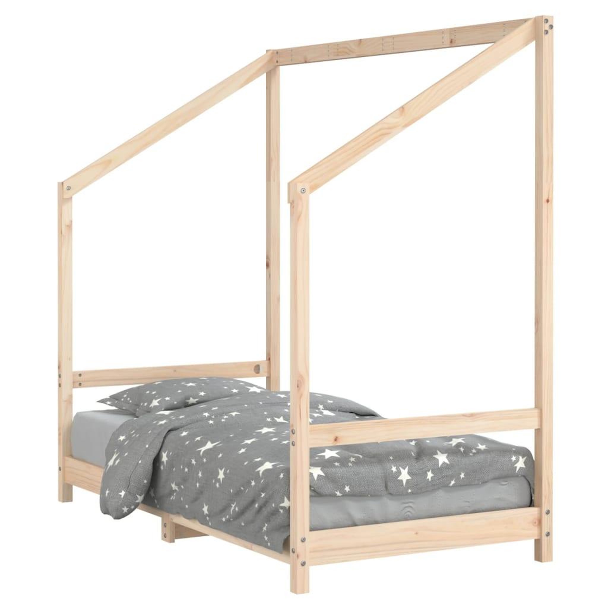 Voir la diapositive 2 : VIDAXL Cadre de lit pour enfant 80x160 cm bois de pin massif