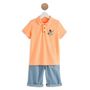 Voir la diapositive 1 : INEXTENSO Ensemble t-shirt manches courtes + bermuda en jean garçon