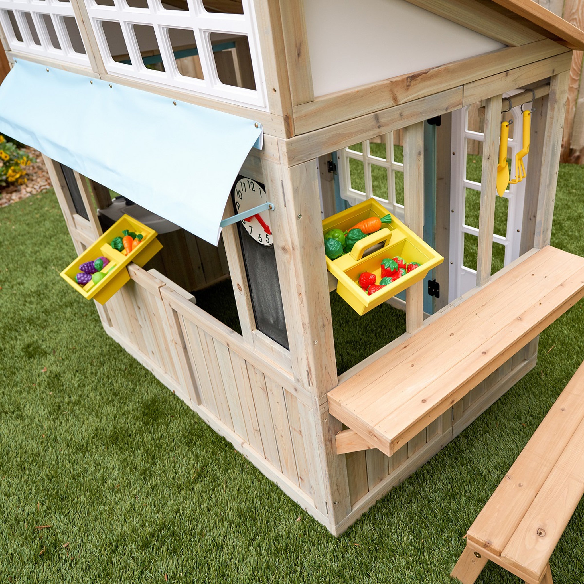 Voir la diapositive 6 : Kidkraft Cabane en bois d'extérieur Meadowlane Market