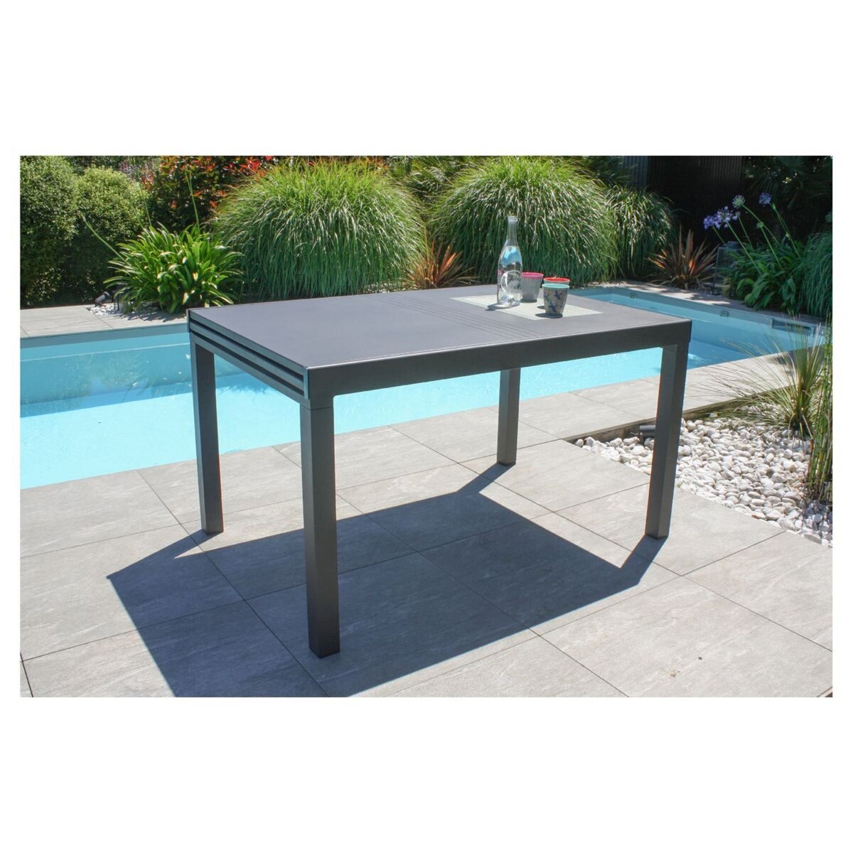 City Garden Table de jardin extensible - Aluminium - Anthracite - GASTON