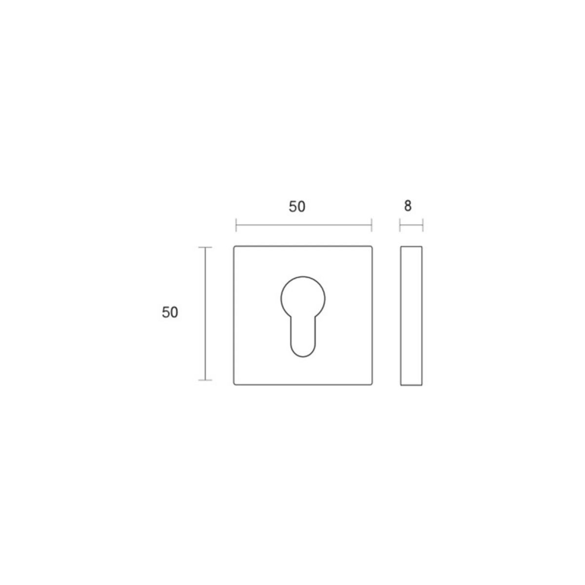 ESPACE-BRICOLAGE Pack poignée et rosace de porte Aluminium - Soho - Finition Nickelée