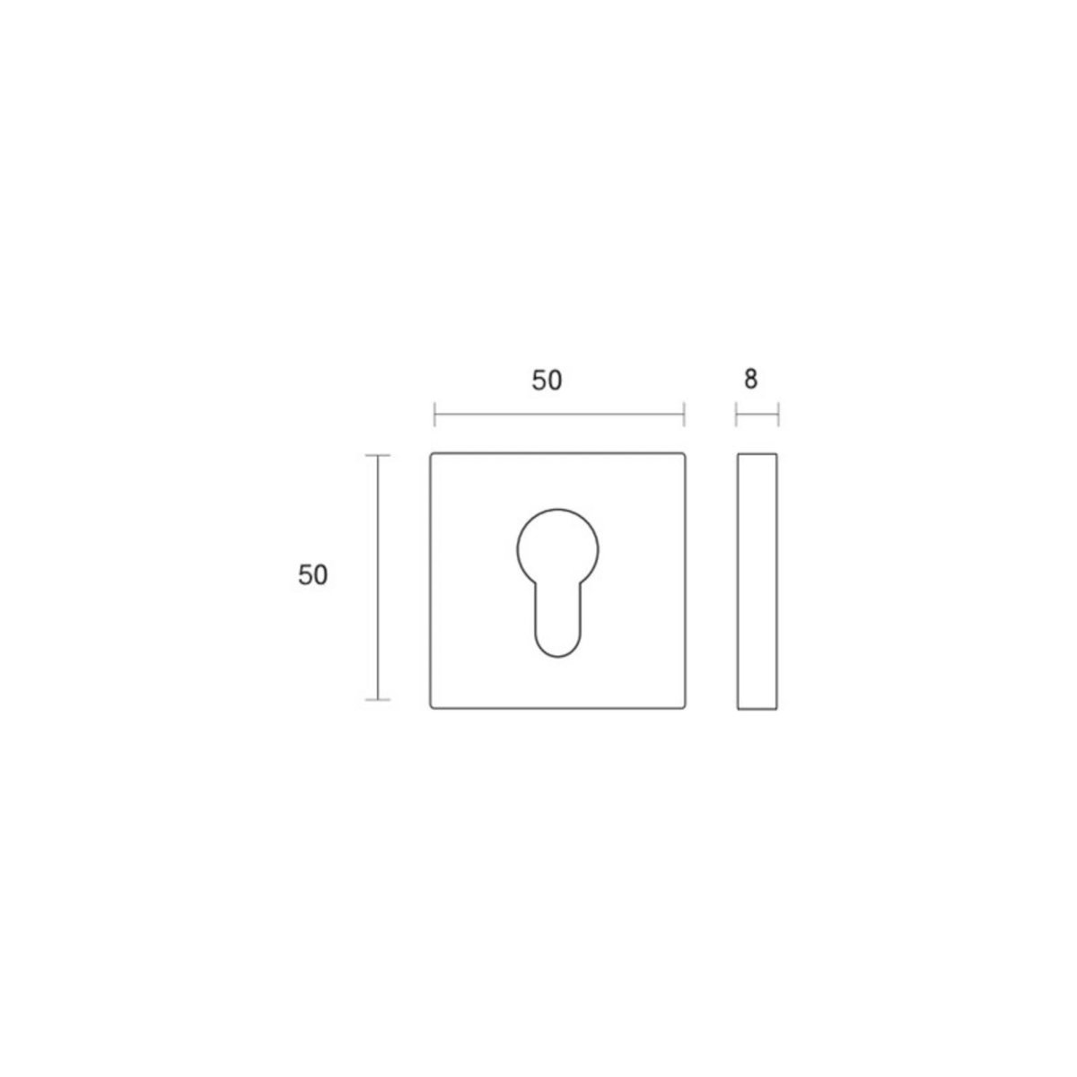 ESPACE-BRICOLAGE Pack poignée et rosace de porte Aluminium - Soho - Finition Nickelée